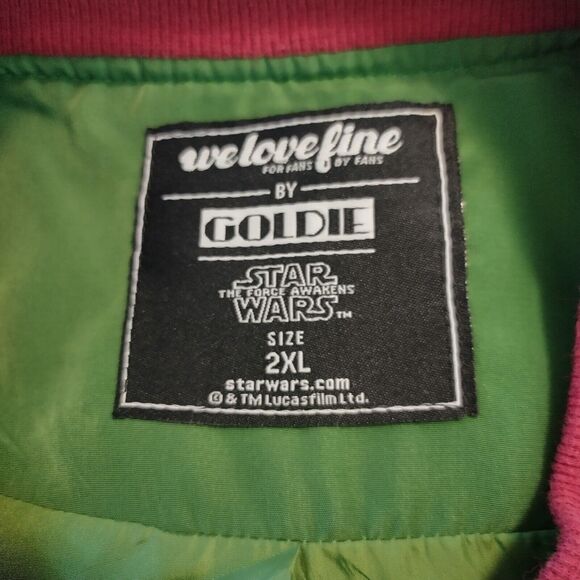 Boba Fett Star Wars WeLoveFine Green Full Zip Bomber Jacket - Picture 4 of 9